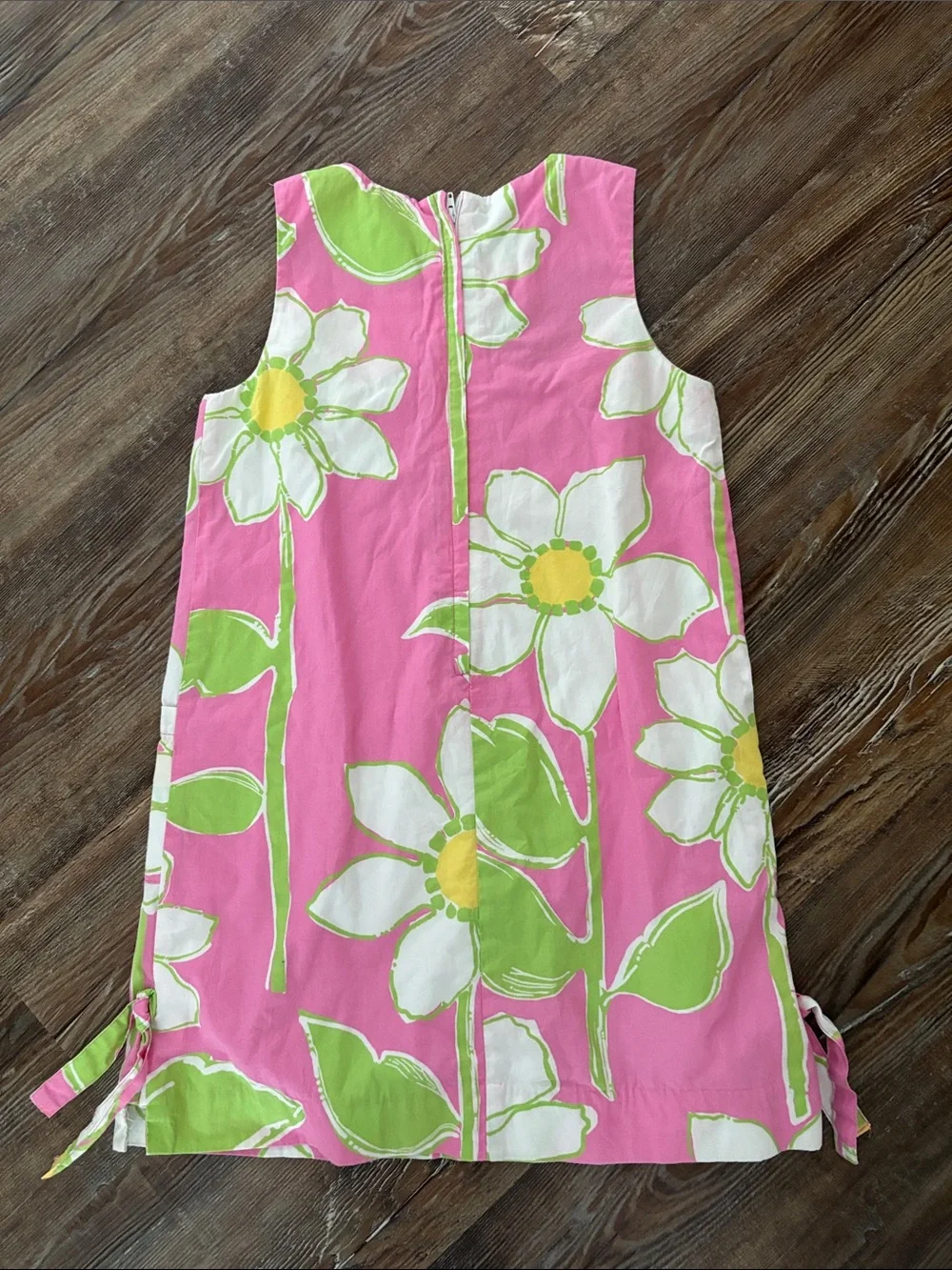 Lilly Pulitzer Bright Pink Floral Shift Dress with Pockets